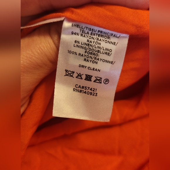 Loft V Neck Midi Shirt Dress Coral Button Down Sundress Size 0 - Picture 11 of 13